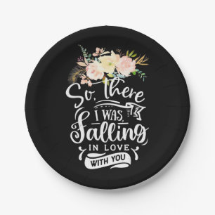 Wedding Gifts I Was Falling In Love With You Paper Plate