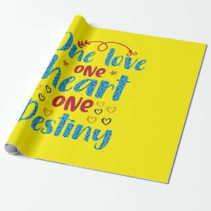 Wedding Gifts One Love One Heart One Destiny Wrapping Paper