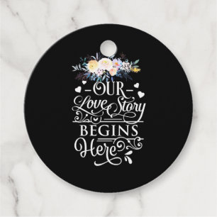 Wedding Gifts Our Love Story Begins Here Favour Tags