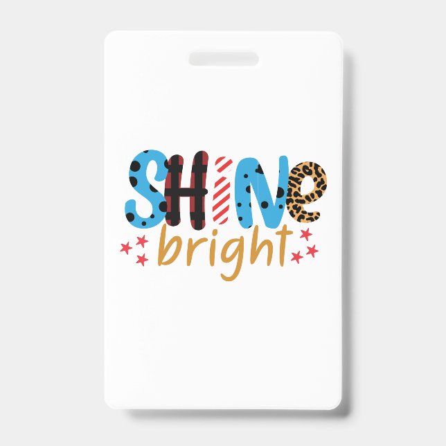 Wedding Gifts | Shine Bright ID Badge (Front)