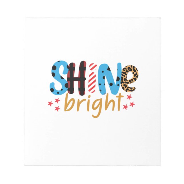 Wedding Gifts | Shine Bright Notepad (Front)