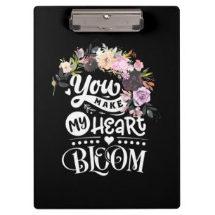 Wedding Gifts You Make My Heart Bloom Clipboard