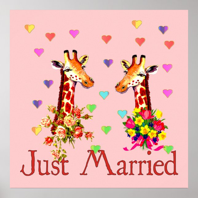 Wedding Giraffes Poster (Front)