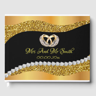 Wedding Gold Diamond Guest Book