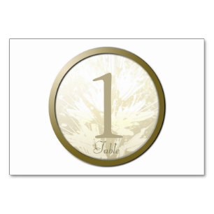 Wedding Gold Flowers Personalised Table Card