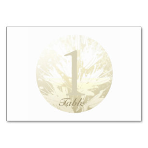Wedding Gold Flowers Personalised Table Card 4