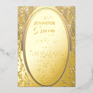 Wedding Gold Foil Modern Wedding Program