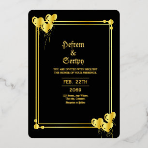 Wedding Gold Luxury Gold Foil Invitation Card