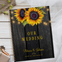 Wedding gold sunflower wood personalised