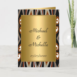 Wedding Gold Tribal invitation