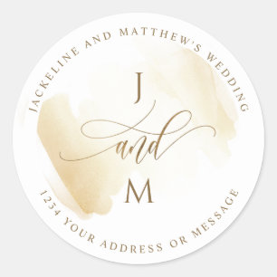 Wedding Golden Yellow Stains Envelope Seal /Favour