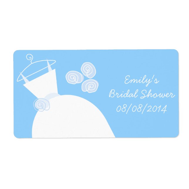 Wedding Gown Blue Bridal Shower horizontal (Front)