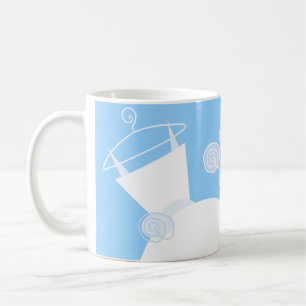 Wedding Gown Blue 'Bridal Shower' mug