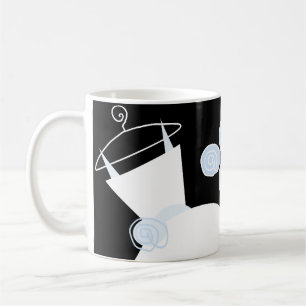 Wedding Gown Blue 'Bridal Shower' mug black