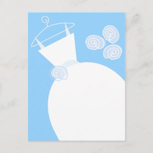 Wedding Gown Blue postcard
