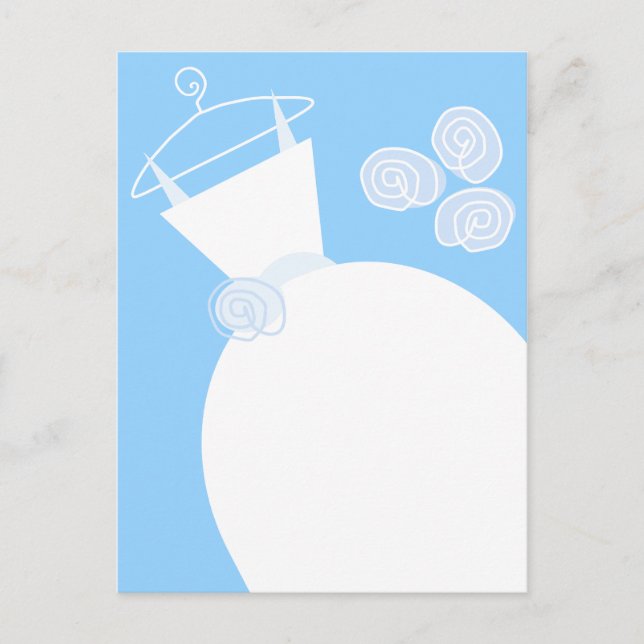 Wedding Gown Blue postcard (Front)