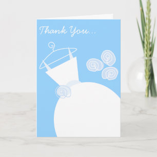 Wedding Gown Blue 'Thank You Bridesmaid' Thank You Card