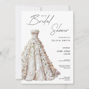 Wedding Gown Bridal Shower Invitation
