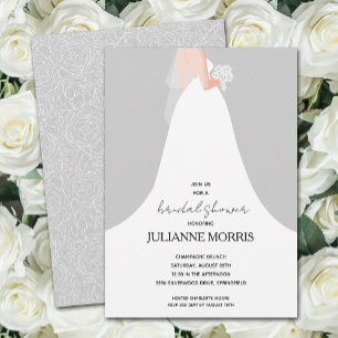 Wedding Gown Bridal Shower Invitation
