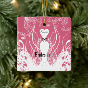 Wedding Gown Bridesmaid Wedding Christmas Ornament