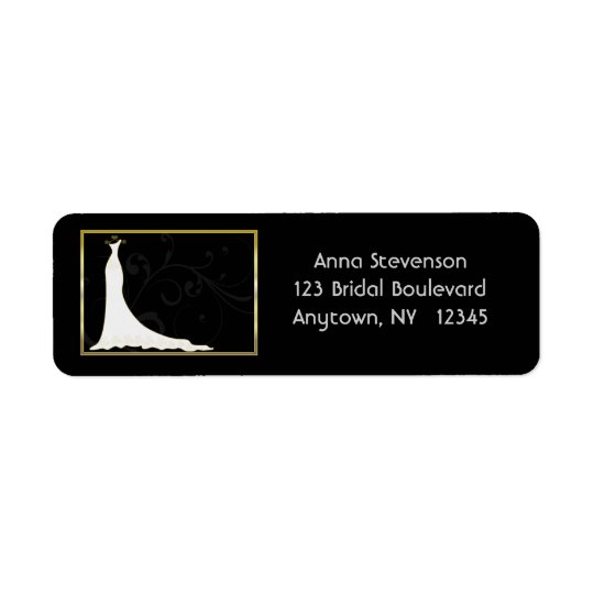 Wedding Gown Label Return Address Label