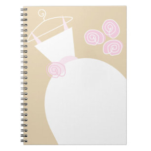 Wedding Gown Pink Beige Notebook
