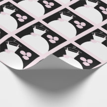 Wedding Gown Pink black pastel