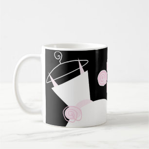 Wedding Gown Pink 'Bridal Shower' mug black