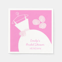 Wedding Gown Pink bridal shower 'Text'