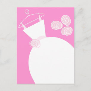Wedding Gown Pink postcard