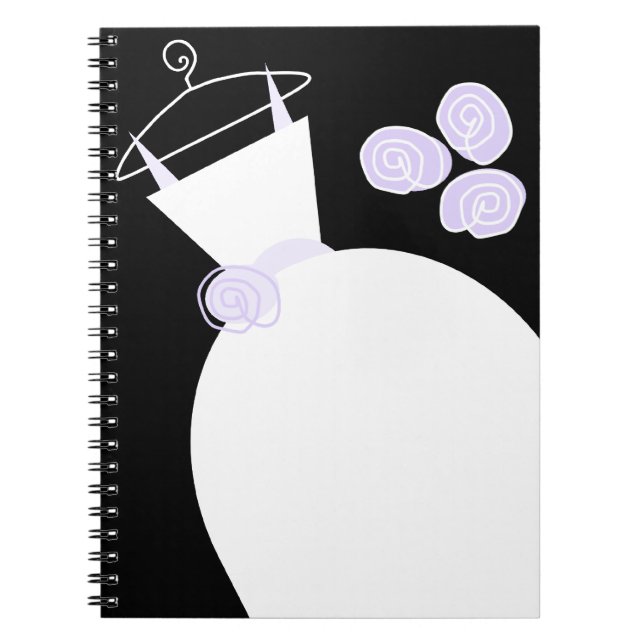 Wedding Gown Purple black notebook (Front)