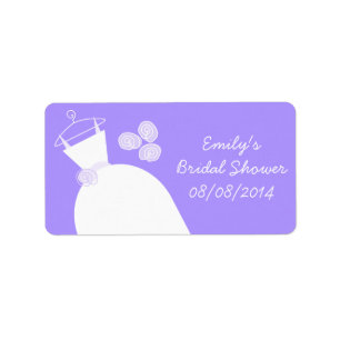 Wedding Gown Purple Bridal Shower medium Label