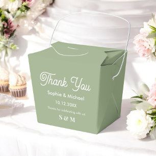 Wedding Green Bride Groom  Favour Box