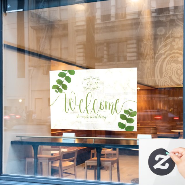 Wedding Green Chic  (Cafe Window)