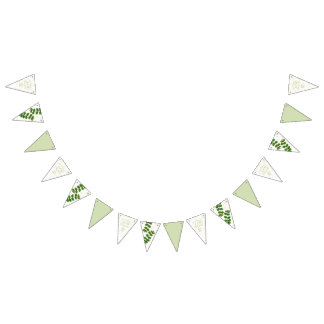 Wedding Green Chic Date Bunting Flags