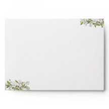 Wedding Greenery And Flowers Invitation