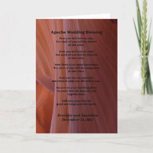 Wedding Greeting Card Apache Blessing Feel No Rain