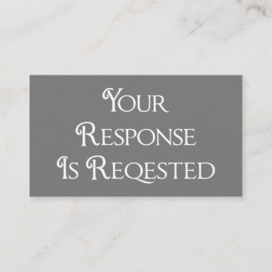 Wedding Grey White RSVP QR Code Response Card