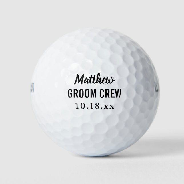Wedding Groom Crew Bachelor Party Groomsman Golf Balls (Front)