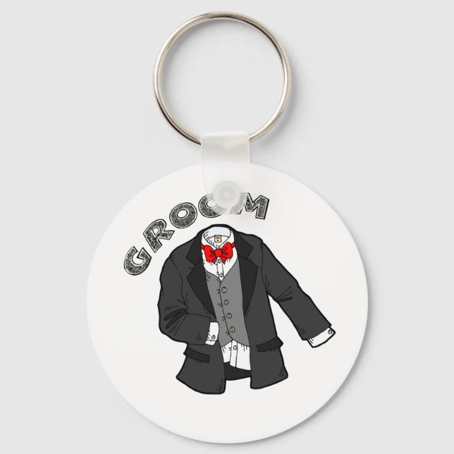 Wedding Groom Key Ring (Front)