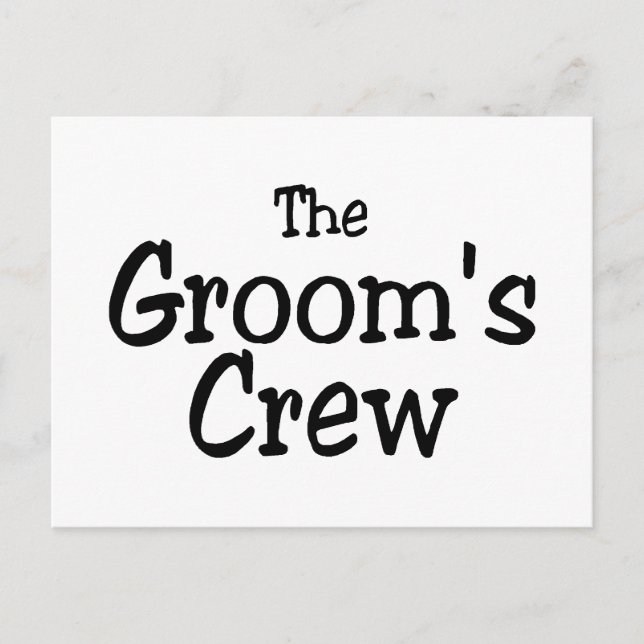 Wedding Grooms Crew Postcard (Front)