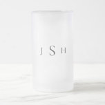 Wedding Groomsman Custom Monogram Frosted Glass Beer Mug<br><div class="desc">Wedding Groomsmen Gifts.  Custom Monogram.</div>