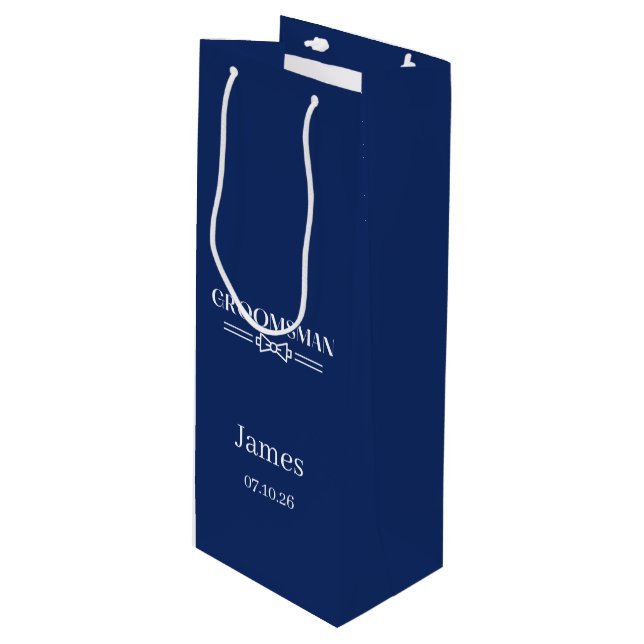 Wedding Groomsman Gift Bag (Front Angled)