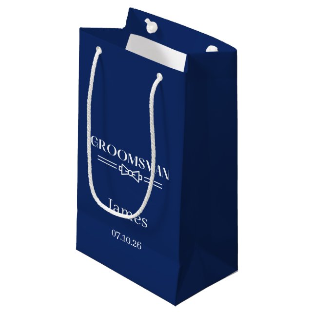 Wedding Groomsman Gift Bag (Front Angled)