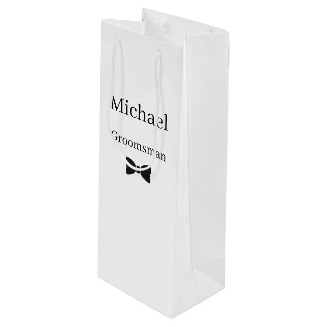 Wedding Groomsman Gift Bag (Front Angled)