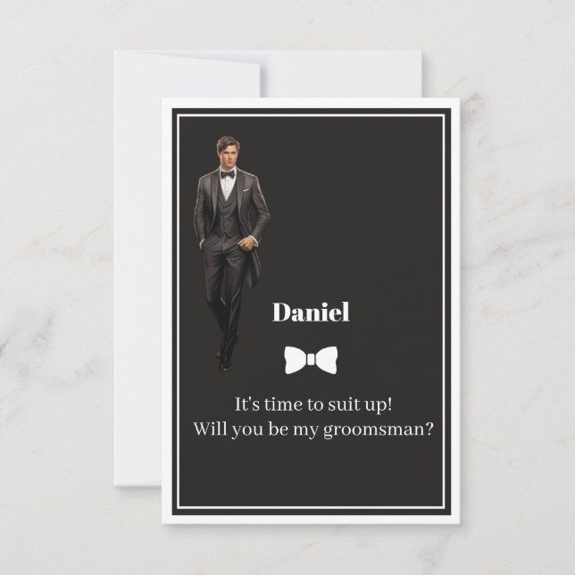 Wedding Groomsman Invitation (Front)