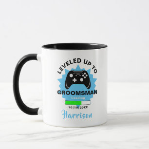 Wedding Groomsman Levelled Up Gamer Fun Mug