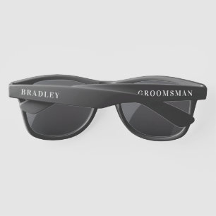 Wedding Groomsman Modern Personalised Name Custom Sunglasses