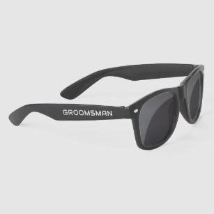 Wedding Groomsman Modern Personalised Name Custom Sunglasses