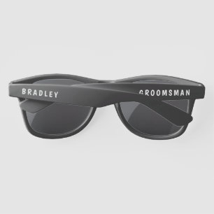 Wedding Groomsman Modern Personalised Name Custom Sunglasses